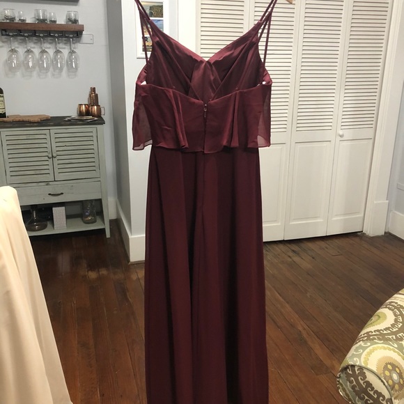 Maroon Bridesmaids Dress - Picture 2 of 6